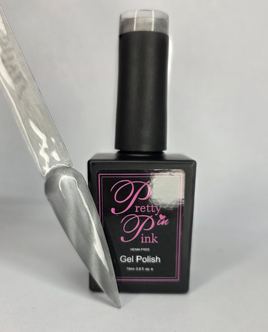 Nude Glassy Cat Eye - Silver
