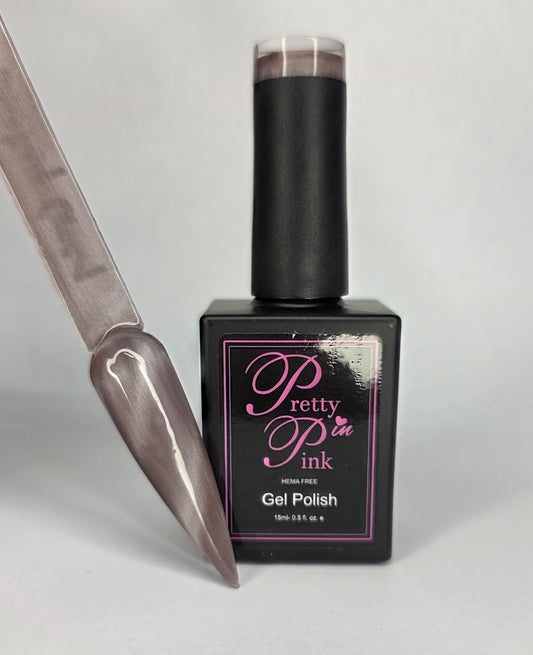 Nude Glassy Cat Eye - Smokey Grey